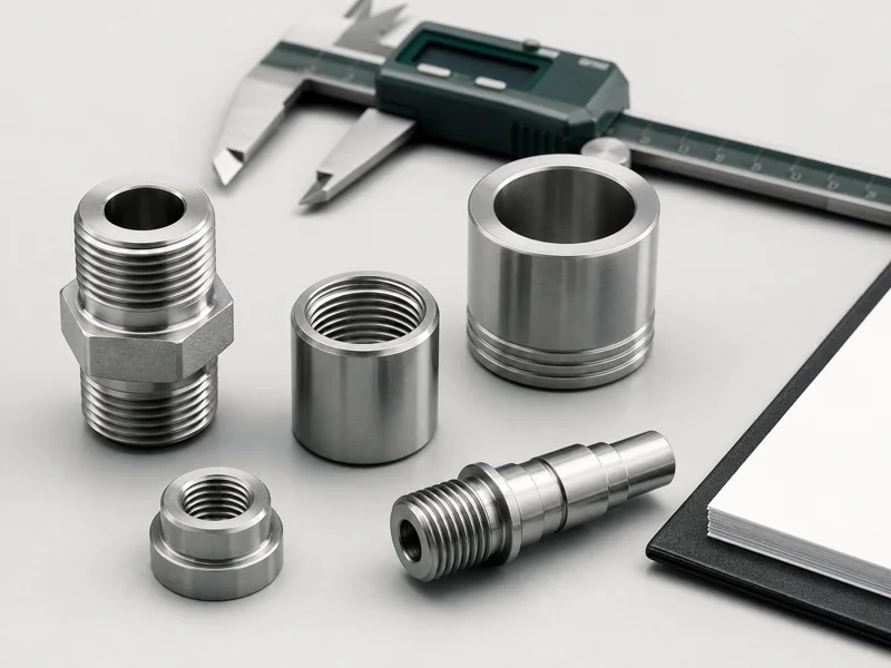 Finished precision CNC parts prepared for production release review